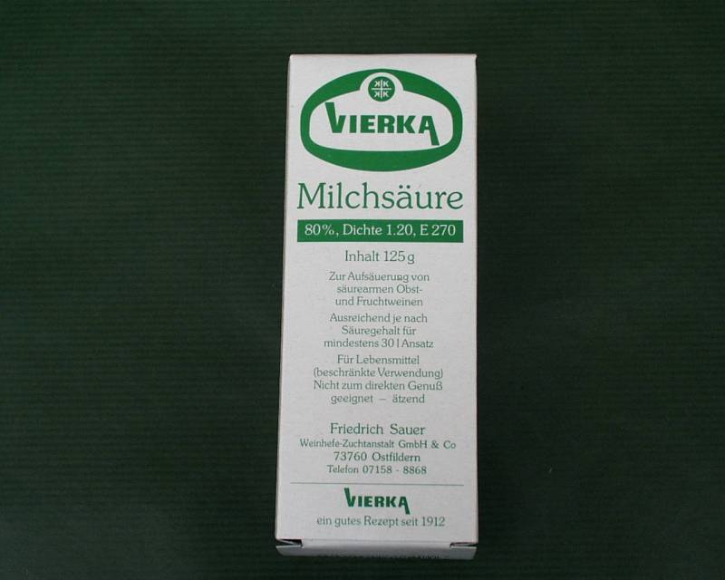 Milchsäure 80% 125g von Vierka