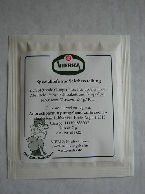 Trockenhefe Sekt für 7g von Vierka