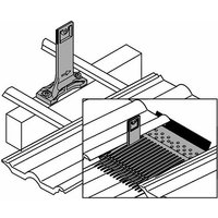 Montagesatz für Dächer ohne Konterlattung mit Sparrenanker niedrige Pfanne max. 70 mm - schwarz - ZK00659 - Viessmann von Viessmann