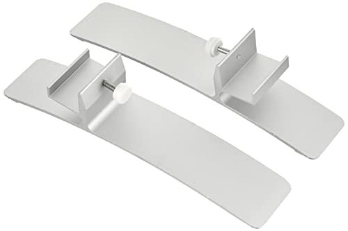 VIESTA SF2 Standfüße für Infrarotheizung, Standfuß passend für F- und CF-Serie Heizpanel, Flachheizkörper - für freistehende Verwendung Elektroheizung, Ständer (2er Pack) - Aluminium, Zubehör Silber von Viesta