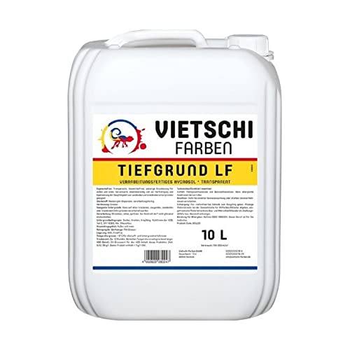 Vietschi Tiefgrund LF - 10 Liter - verarbeitungsfertiges Hydrosol auf Dispersionsbasis - wasserverdünnbar - lösemittelfrei - hohe Eindringtiefe - hoch diffusionsfähige Grundierung von Vietschi