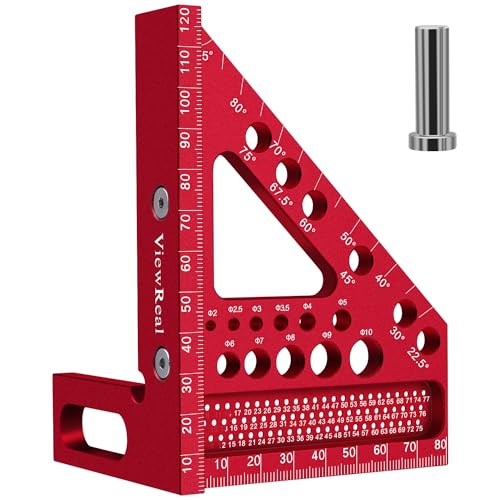 3D-Gehrungswinkel Multifunktional 22.5-90 Winkelmaß Aluminiumlegierung Hochpräzises Layout-Messwerkzeug Anreisswerkzeug Holzbearbeitungs-Messwerkzeuge für Tischler, Ingenieur Rote 3D-Gehrungswinkel Multifunktional 22.5-90 Winkelmaß Aluminiumlegierung Hochpräzises Layout-Messwerkzeug Anreisswerkzeug Holzbearbeitungs-Messwerkzeuge für Tischler, Ingenieur Rote von ViewReal