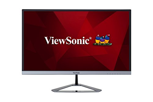 Viewsonic VX2476-SMH 60,5 cm (24 Zoll) Büro Monitor (Full-HD, IPS-Panel, HDMI, Eye-Care, Eco-Mode, Lautsprecher, 3 Jahre Austauschservice) Silber-Schwarz von ViewSonic