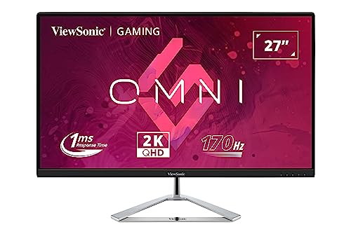 ViewSonic VX2780-2K 27" Frameless QHD IPS Flat 1ms MPRT 170Hz Gaming Monitor 2 HDMI, DisplayPort, Freesync Premium, HDR10, Schwarz von ViewSonic