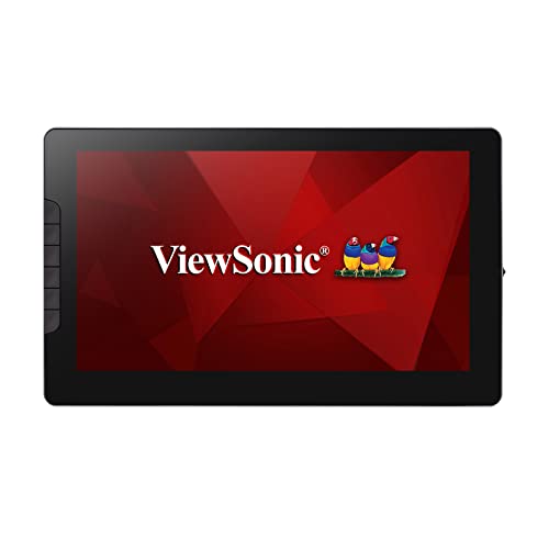 Viewsonic ID1330 (33,7 cm) (13,3 Zoll) PenDisplay Tablet zum Zeichnen und Schreiben (Full-HD, IPS Display, Touch Funktion inkl. druckempfindlichem Stift, USB-C, Windows/MacOS/Android) Silber-Schwarz von ViewSonic