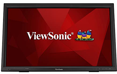 Viewsonic TD2423 59,9 cm (24 Zoll) Touch Monitor (Full-HD, HDMI, USB, 10 Punkt Multitouch, integrierter Ständer, Lautsprecher, 4 Jahre Austauschservice) Schwarz von ViewSonic