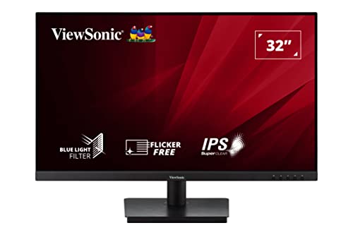 Viewsonic VA3209-MH 80 cm (32 Zoll) Büro Monitor (Full-HD, IPS, HDMI, VGA, Lautsprecher, Eye-Care, Eco-Mode) Schwarz von ViewSonic