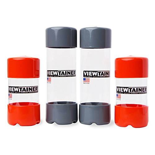 Viewtainer Slit-Top, 4 Stück, 5,1 cm, Orange / Grau Viewtainer Slit-Top, 4 Stück, 5,1 cm, Orange / Grau von Viewtainer