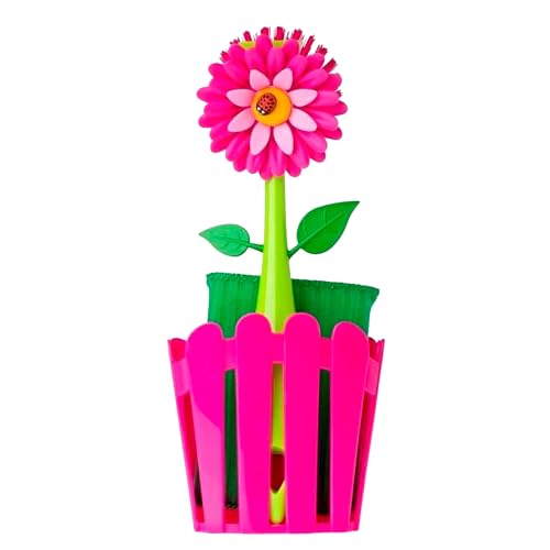 Vigar Flower Power Spülset Korb pink von VIGAR
