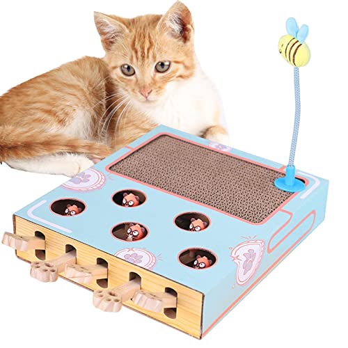 Katzenspielzeug, interaktives Katzenspielzeug, 3 in 1 – Fangen Sie Mäuse, Katzenspielzeug mit Kratzbrett für Katzen, Kartonbox für Katzen mit Federspielzeug, Spielzeug Vigcebit Katzenspielzeug, interaktives Katzenspielzeug, 3 in 1 – Fangen Sie Mäuse, Katzenspielzeug mit Kratzbrett für Katzen, Kartonbox für Katzen mit Federspielzeug, Spielzeug Vigcebit von Vigcebit