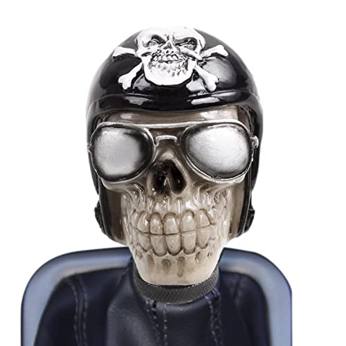 Totenkopf-Schaltknauf – Schaltkopf für Gangschaltung, Ersatz in realistischer Schädelform, für Schaltknauf, Getriebe für von Vigcebit