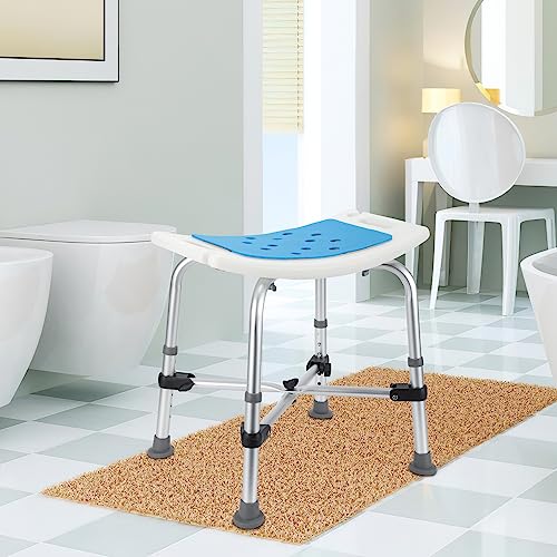 Vigevee Duschhocker Höhenverstellbar Duschstuhl 40-53cm rutschfest Badhocker Komfort Duschsit mit Doppelt Verstärktem Querbalken und Kissen bis 180 kg Vigevee Duschhocker Höhenverstellbar Duschstuhl 40-53cm rutschfest Badhocker Komfort Duschsit mit Doppelt Verstärktem Querbalken und Kissen bis 180 kg von Vigevee