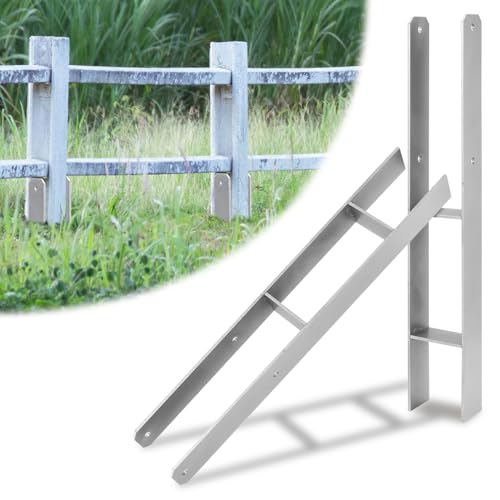 Vigevee H-Pfostenanker 2 Stück H-anker Pfostenträger Bodenanker für Pfosten H-Pfostenschuh für Zaun und Gewächshaus Pfosten Vierkantholzpfosten(101x600mm) von Vigevee