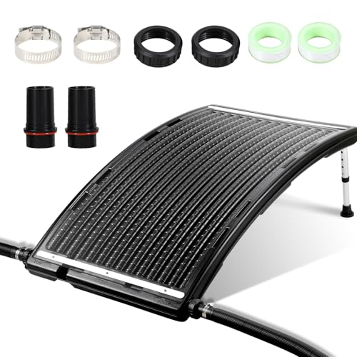 Vigevee Poolheizung Solar Pool Solarheizung 110 x 69 x 14 cm Sonnenkollektor Pool Anschluss Ø 38 mm Pool Heizungen Solar für Warmwasser Schwimmbad Gartendusche Pool von Vigevee