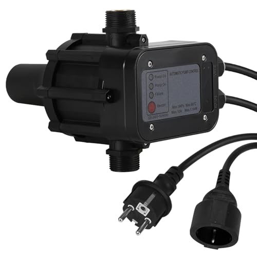Vigevee Pumpensteuerung Trockenlaufschutz, Druckschalter 10 bar mit Baranzeige, Druckwächter für Wasserpumpen, Hauswasserwerk,Gartenpumpen, mit Kabel und Stecker, Schwarz Vigevee Pumpensteuerung Trockenlaufschutz, Druckschalter 10 bar mit Baranzeige, Druckwächter für Wasserpumpen, Hauswasserwerk,Gartenpumpen, mit Kabel und Stecker, Schwarz von Vigevee
