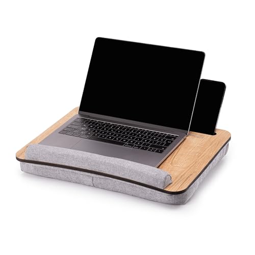 Vigo Wood Laptopkissen, Tragbare (Eiche & Grau), LS014 von Vigo Wood