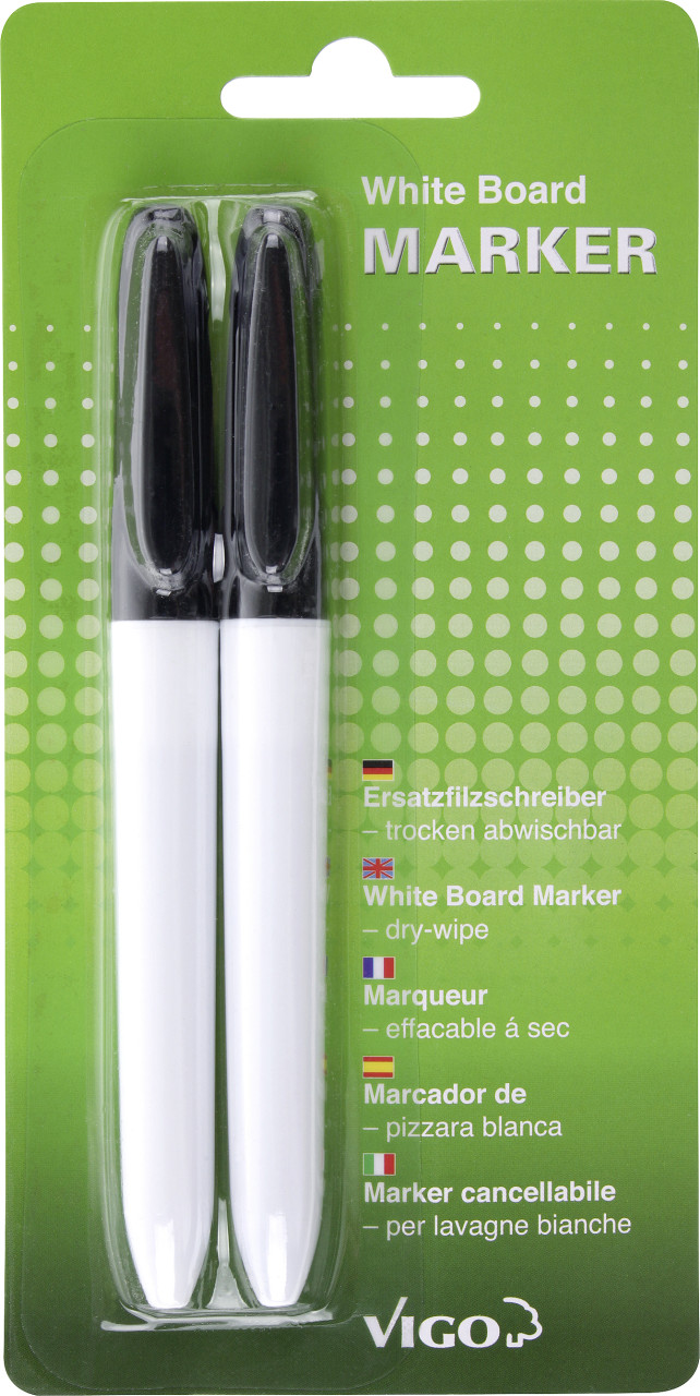 Vigo Filzschreiber für Magnettafeln 2 Stifte, schwarz von Vigo