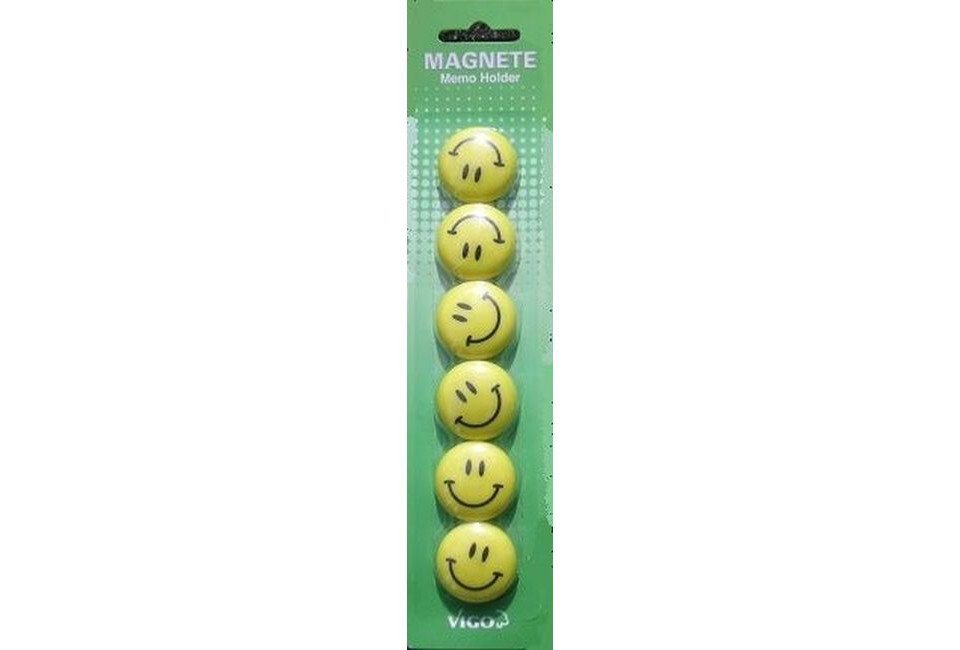 Vigo Pinnwand Vigo Magnete für Magnettafeln 6er Pack, Smiley von Vigo