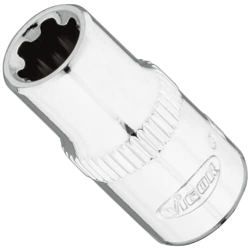 VIGOR Außen TORX Plus Steckschlüsseleinsatz ∙ V7920-EP8 ∙ Vierkant10 mm (3/8 Zoll) ∙ E+ Profil ∙ E8+ von Vigor