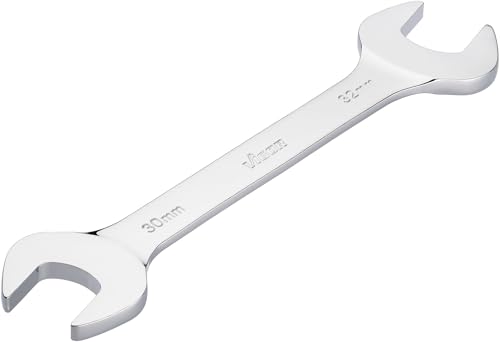 VIGOR Doppel-Maulschlüssel, Außen-Sechskant Profil V7730-30X32, Schlüsselweite 30 x 32 mm, verchromt und poliert, geeignet für alle Verschraubungen, Länge 293mm von Vigor
