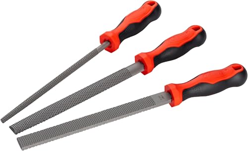VIGOR Holzfeilen Satz V1886/3, 3-teilig, Flach, Halbrund, Rund, Hieb 2, ergonomische Griffe, für präzise Holzarbeiten in Werkstatt, Handwerk, Industrie VIGOR Holzfeilen Satz V1886/3, 3-teilig, Flach, Halbrund, Rund, Hieb 2, ergonomische Griffe, für präzise Holzarbeiten in Werkstatt, Handwerk, Industrie von Vigor