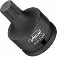 VIGOR Innensechskant Schlagschrauber Schraubendreher-Einsatz, V7212-M18, 3/4 Zoll (20 mm) Vierkant, Innen Vielzahn Profil XZN, SW M18 von Vigor