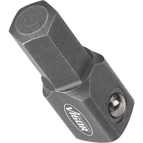 Vigor Bit-Adapter, Außensechskant und vierkant-Antrieb 10 mm-3/8 Zoll, 1 Stück, V3652 von Vigor
