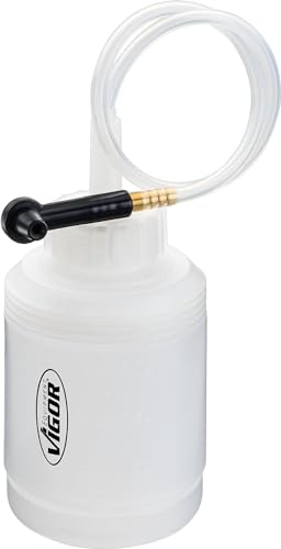 ViGOR V4668 Bremsflüssigkeit-Behälter I für alle gängigen Entlüfterventile, inkl. Silikonschlauch Länge: 550 mm I Auffangbehälter zum Entlüften von Brems- und Kupplungssystemen ViGOR V4668 Bremsflüssigkeit-Behälter I für alle gängigen Entlüfterventile, inkl. Silikonschlauch Länge: 550 mm I Auffangbehälter zum Entlüften von Brems- und Kupplungssystemen von Vigor