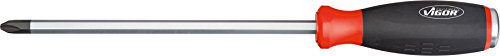 Vigor Kreuzschlitz-Schraubendreher mit Schlagkappe, Profil PH ∙ Schlüsselweite: PH 3 ∙ Gesamtlänge: 315 mm, 1 Stück, V4667 von Vigor