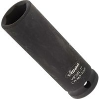 Schlagschrauber Steckschlüsseleinsatz ∙ lang ∙ V5550L-17 ∙ 1/2 Zoll (12,5 mm) Vierkant hohl ∙ Außen Sechskant Profil ∙ sw 17 mm von Vigor