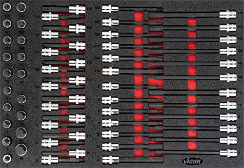 Vigor Schraubendreher-Einsatz-Sortiment für Innensechskant-Profil für Innen Torx, Anzahl Werkzeuge: 62, 1 Stück, V4727 Vigor Schraubendreher-Einsatz-Sortiment für Innensechskant-Profil für Innen Torx, Anzahl Werkzeuge: 62, 1 Stück, V4727 von Vigor