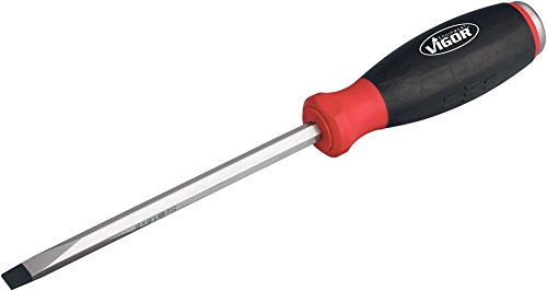 Vigor Schraubendreher mit Schlagkappe, Schlitz Profil ∙ Schlüsselweite: 1,6 x 10 ∙ Gesamtlänge: 295 mm, 1 Stück, V5043 von Vigor
