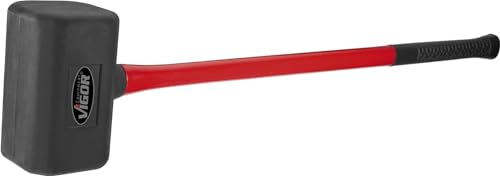 ViGOR Gummihammer 5 kg V2234 | 900 mm, Hammer-Kopf-Ø 105 mm - rückschlagfrei durch Stahlkugeln, robuster Kunststoff-Hammerstiel | ideal zum Lösen festgerosteter Felgen von Hazet