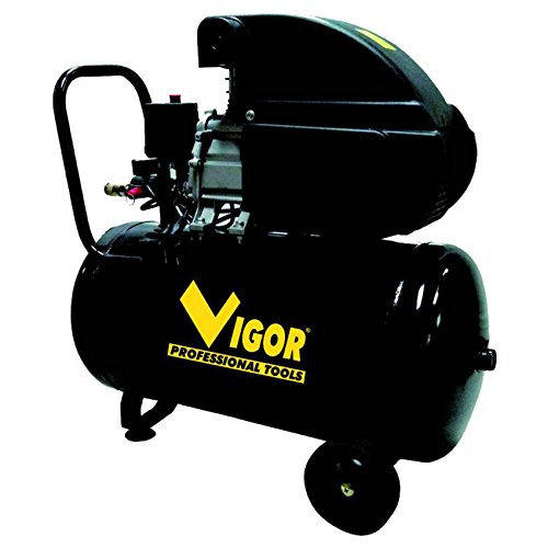 Vigor Vca-50L Kompressor, 230 V, 1 Zylinder, direkte Übertragung, 2 PS, 50 l von Vigor