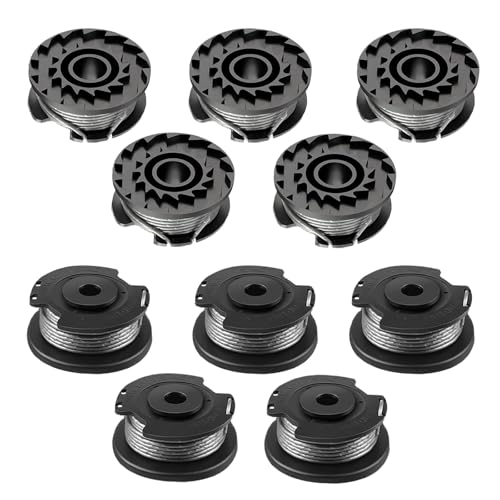Viilich 10 Stück Rasentrimmer Fadenspulen,Für Bosch Rasentrimmer Bosch Art 23 SL/Art 26 SL,Nylon Ersatzspule(F016800569+F016800385),Nylon Ersatzfadenspule(⌀1.65 mm,4.9 m/16 FT) von Viilich