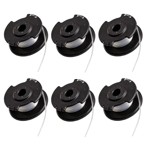 Viilich 6 Stück Ersatzfadenspule,für Einhell Akku-Rasentrimmer GE-CT 18/28 Li,GE-CT 18/28 Li TC und GE-CT 18/260 Li,für Einhell Ersatzfadenspule TLE-03,Spulenabdeckung TLE-03-1(1.6 mm,4.9m/16FT) von Viilich