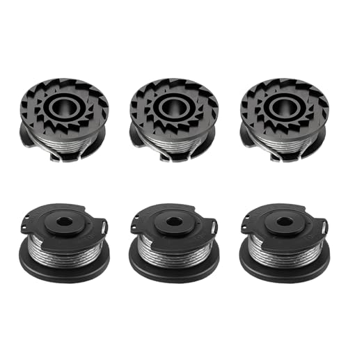 Viilich 6 Stück Rasentrimmer Fadenspulen,Für Bosch Rasentrimmer Bosch ART 23 SL/ART 26 SL,Nylon Ersatzspule(F016800569+F016800385),Nylon Ersatzfadenspule(⌀1.65 mm,4.9 m/16 FT) von Viilich