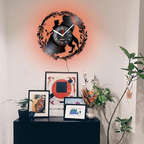 Viiluuxr LED Leuchtend Vinyl Schallplatten Uhr Die Schöne und das Biest Batteriebetrieben 30 cm Funkuhren Led-Streifen Gaming Deko Zimmer Nachtlicht ohne Tickgeräusche Ambiente Karikatur Wanduhr. Viiluuxr LED Leuchtend Vinyl Schallplatten Uhr Die Schöne und das Biest Batteriebetrieben 30 cm Funkuhren Led-Streifen Gaming Deko Zimmer Nachtlicht ohne Tickgeräusche Ambiente Karikatur Wanduhr. von Viiluuxr