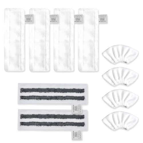 Viitech 10 Stück für Kärcher Dampfreiniger Zubehör, Zubehör Mikrofaser-Tuchset für Kärcher Easyfix SC1 SC2 SC3 SC4 SC5 Dampfreiniger Bodendüse Wischtücher Überzügen Ersatzteile von Viitech