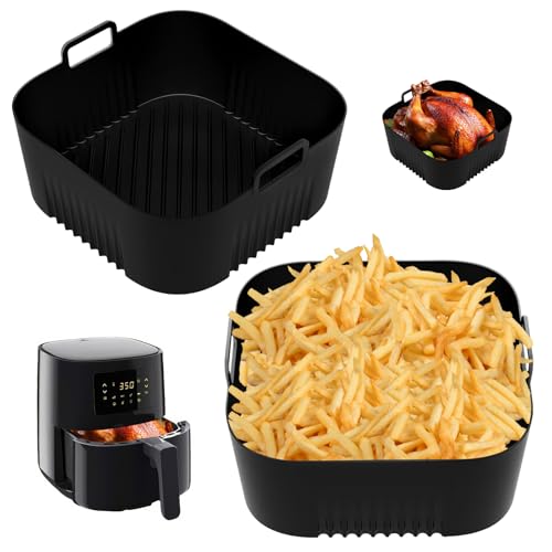 Viitech 2 Stück Airfryer Silikonform für Philips Essential 4,1L HD9252 HD9200 HD9255, Wiederverwendbar Silikonform Heißluftfritteuse für Philips Essential Airfryer von Viitech