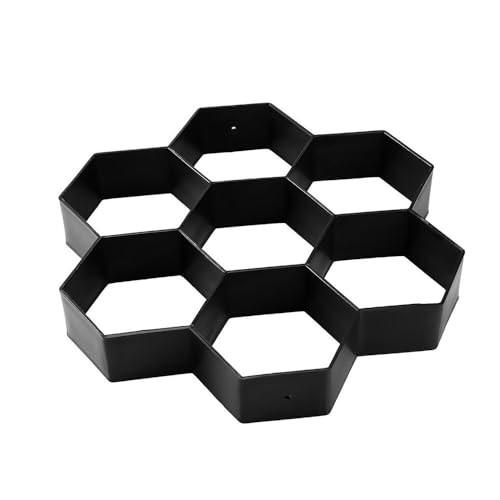 Viitech DIY Betonform, 7 Kammern Sechseck Pflasterform Form Gehwegen Schalungsform, Wiederverwendbare Gehweg Pflasterform für Gehweg Garten Hof Terrasse Schwimmbad Dekor von Viitech
