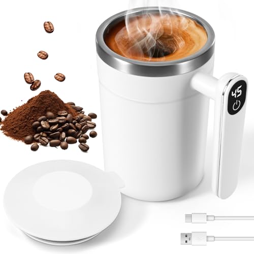 Viitech Selbstrührende Kaffeetasse, 400ml Edelstahl Automatisch Magnetisch Selbstrührende Tasse mit Temperaturanzeige, USB Wiederaufladbar Selbstrührender Becher für Kaffee Milch Heiße Schokolade Viitech Selbstrührende Kaffeetasse, 400ml Edelstahl Automatisch Magnetisch Selbstrührende Tasse mit Temperaturanzeige, USB Wiederaufladbar Selbstrührender Becher für Kaffee Milch Heiße Schokolade von Viitech