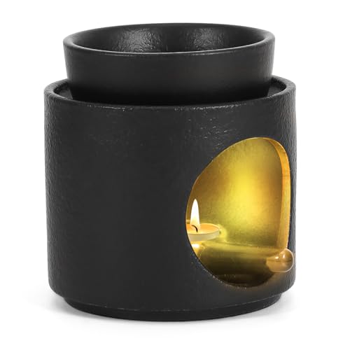 Viitech Wachsschmelzbrenner, Keramik-Ölbrenner, Aroma-Diffusor, Schwarz von Viitech