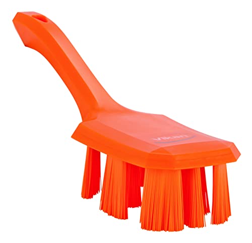 Vikan 41797 UST Short Handle Scrubbing Brush, Stiff, Orange von Vikan