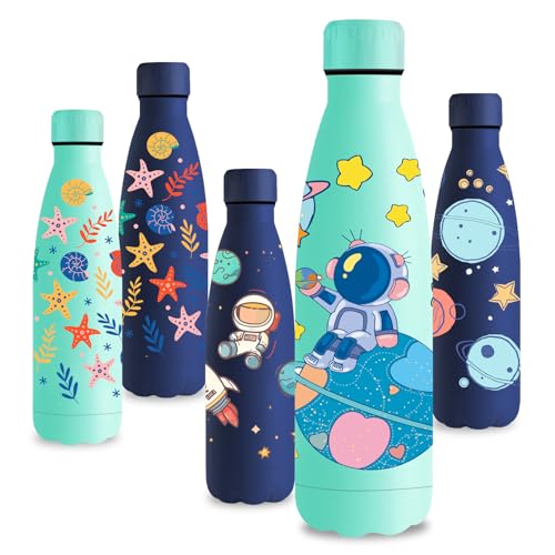 Vikastar Trinkflasche Edelstahl, 500ml, BPA-Frei Trinkflasche, 3D-Gedruckte Thermosflasche, Auslaufsicher Wasserflasche für Schule, Fahrrad, Camping, Fitness, Grüner Raumfahrer Vikastar Trinkflasche Edelstahl, 500ml, BPA-Frei Trinkflasche, 3D-Gedruckte Thermosflasche, Auslaufsicher Wasserflasche für Schule, Fahrrad, Camping, Fitness, Grüner Raumfahrer von Vikastar
