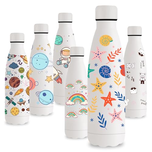 Vikastar Trinkflasche Edelstahl, 500ml, BPA-Frei Trinkflasche, 3D-Gedruckte Thermosflasche, Auslaufsicher Wasserflasche für Schule, Fahrrad, Camping, Fitness, Weißer Seestern Vikastar Trinkflasche Edelstahl, 500ml, BPA-Frei Trinkflasche, 3D-Gedruckte Thermosflasche, Auslaufsicher Wasserflasche für Schule, Fahrrad, Camping, Fitness, Weißer Seestern von Vikastar
