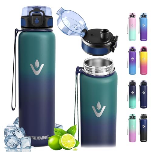 Vikaster Trinkflasche Thermosflasche, 500ml BPA-Frei, Auslaufsicher, Thermoskanne, 18/8 Edelstahl, Thermosflasche für Erwachsene, Sport, Fahrrad, Reisen, Fitness Vikaster Trinkflasche Thermosflasche, 500ml BPA-Frei, Auslaufsicher, Thermoskanne, 18/8 Edelstahl, Thermosflasche für Erwachsene, Sport, Fahrrad, Reisen, Fitness von Vikaster