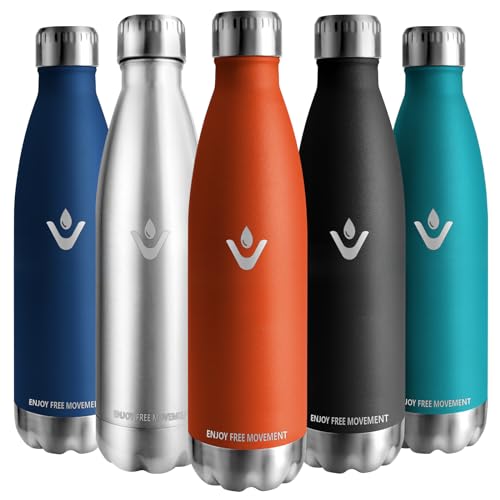 Vikaster Water bottle, 750ml Thermosflasche, BPA-frei Trinkflasche, Auslaufsicher Wasserflasche für Schule, Sport, Fahrrad, Camping, Fitness, Outdoor von Vikaster