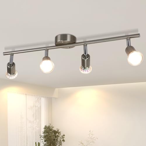 Viketeri LED Deckenstrahler 4 Flammig Deckenlampe - Deckenleuchte GU10 Modern Ceiling 12W 350° Schwenkbar Spot 3000K Warmweiß Strahler Spotlight Deckenspot für Küche Wohnzimmer Schlafzimmer Viketeri LED Deckenstrahler 4 Flammig Deckenlampe - Deckenleuchte GU10 Modern Ceiling 12W 350° Schwenkbar Spot 3000K Warmweiß Strahler Spotlight Deckenspot für Küche Wohnzimmer Schlafzimmer von Viketeri