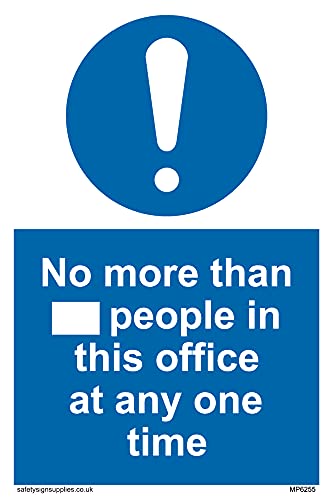 5er-Pack – No more than xxx people in this office at any one time Schild – 100 x 150 mm – A6P von Viking Signs